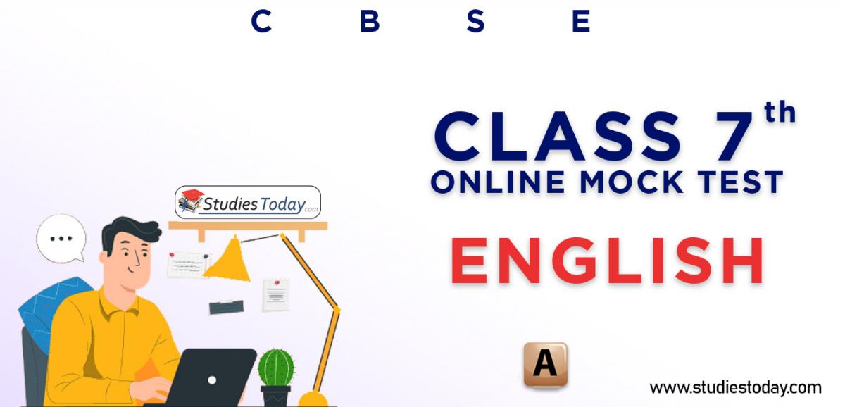 online test for class 7 english